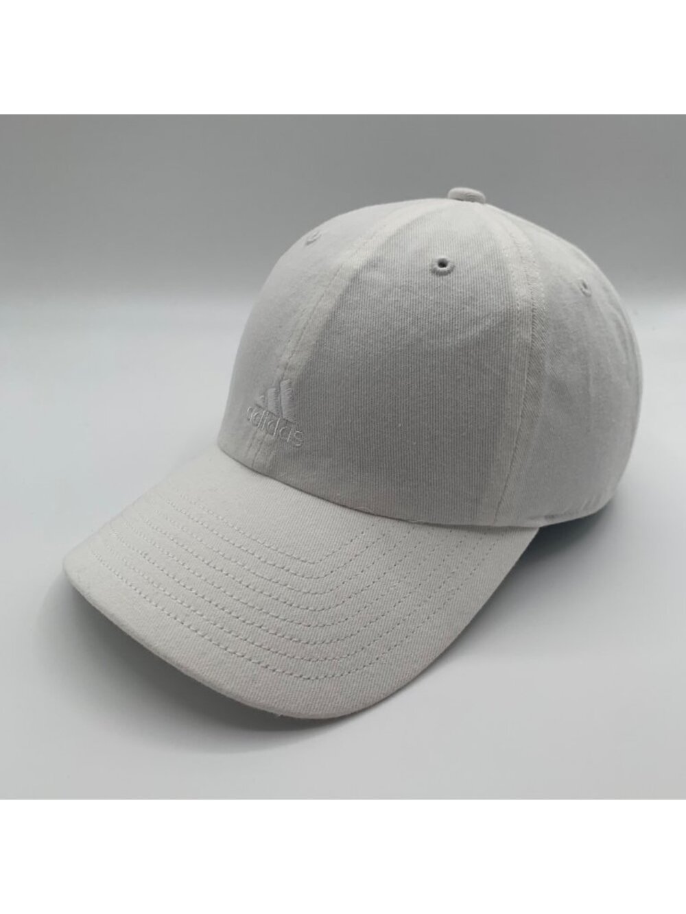 Adidas Unisex White Relaxed Fit Strapback Adjustable Hat